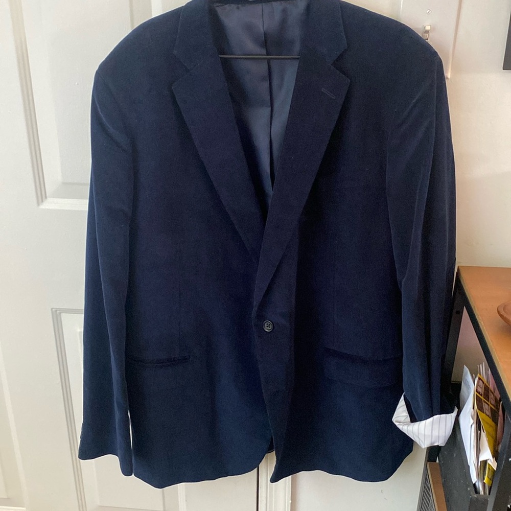 Men’s Vintage Navy Blue Stafford Corduroy Blazer